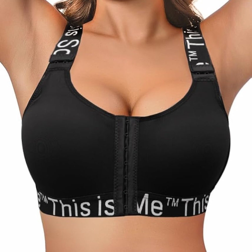 SoMē Bra Women's Post-Surgery Support Bra Front Closure Sports and Workout Bra